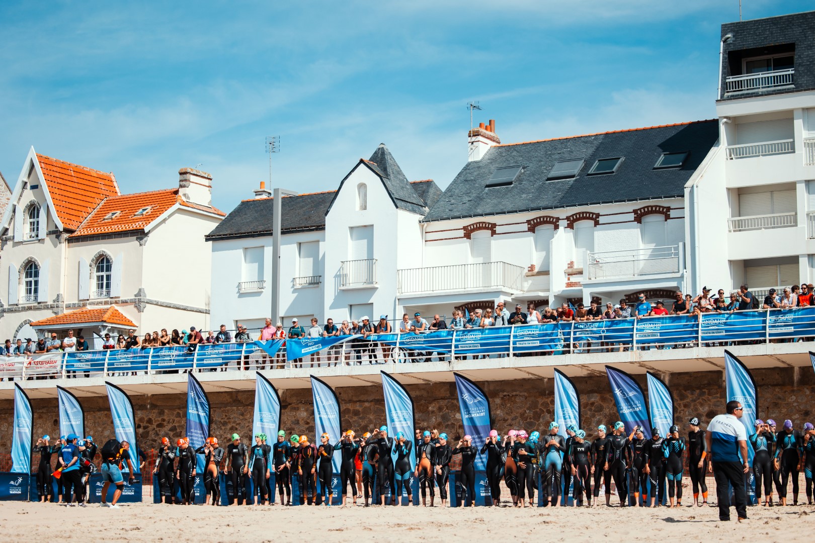 Départ natation triathlon quiberon