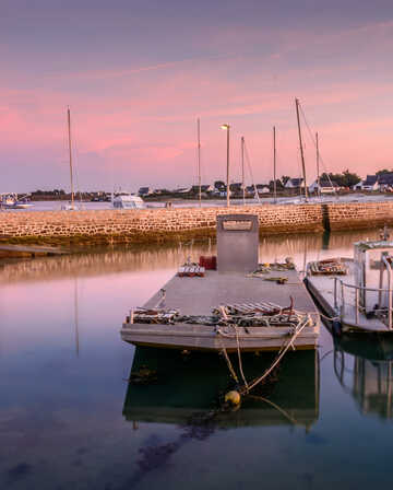 Couché de soleil sur l'anse du Pô à Carnac