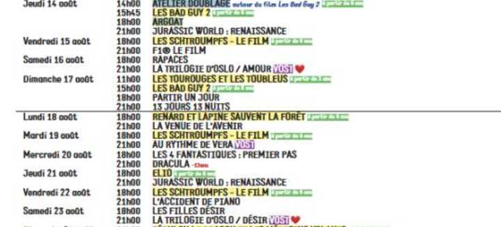 Programmation du cinéma : La Rivière