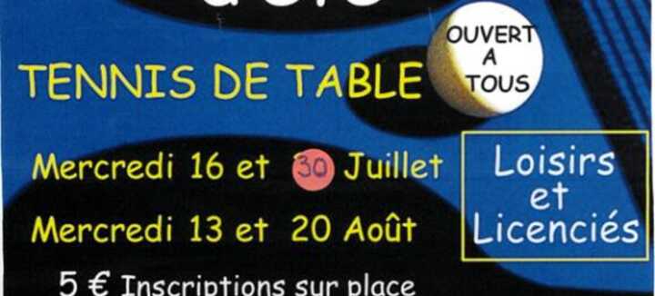 Tournois d'été de tennis de table