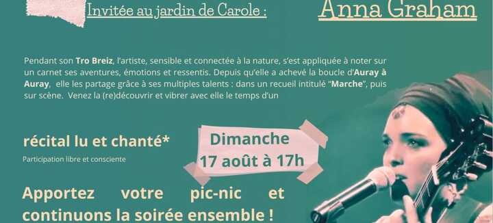 Au Jardin de Carole invite Anna Graham