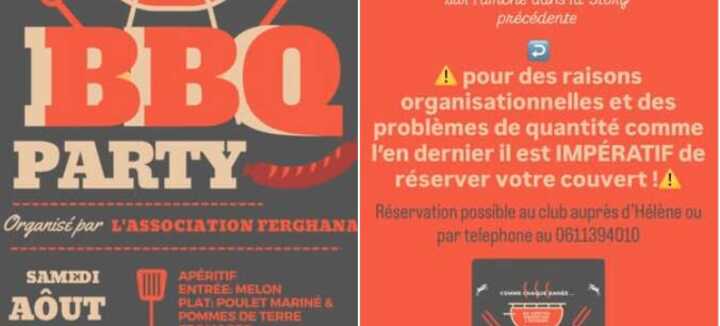 " Barbecue Party Août édition " de l’Association Ferghana " Barbecue Party Août édition " de l’Association Ferghana