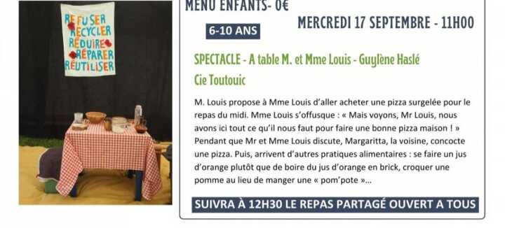 Spectacle "A table M. et Mme Louis"
