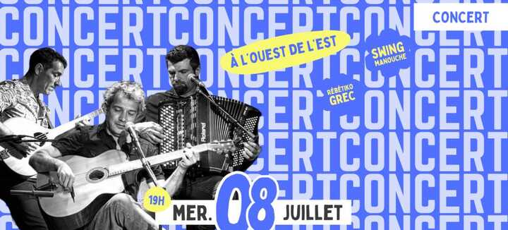 Concert par À l'Ouest de l'Est (swing manouche) - Tchou Tchou Quiberon