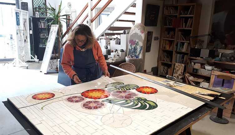 fresque jungle détail