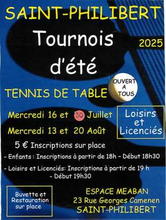 Tournois d'été de tennis de table