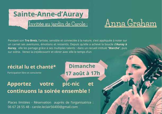 Anna Graham au Jardin de Carole