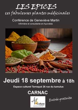 Conférence scientifique de Geneviève  Martin : Les épices, ces fabuleuses plante