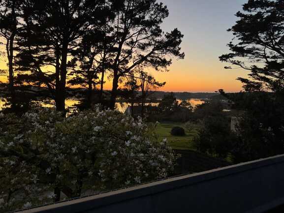 couché de soleil vue des terrasse