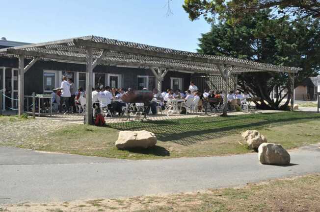 Moments de convivialité au bar avec terrasse et barbecues collectifs